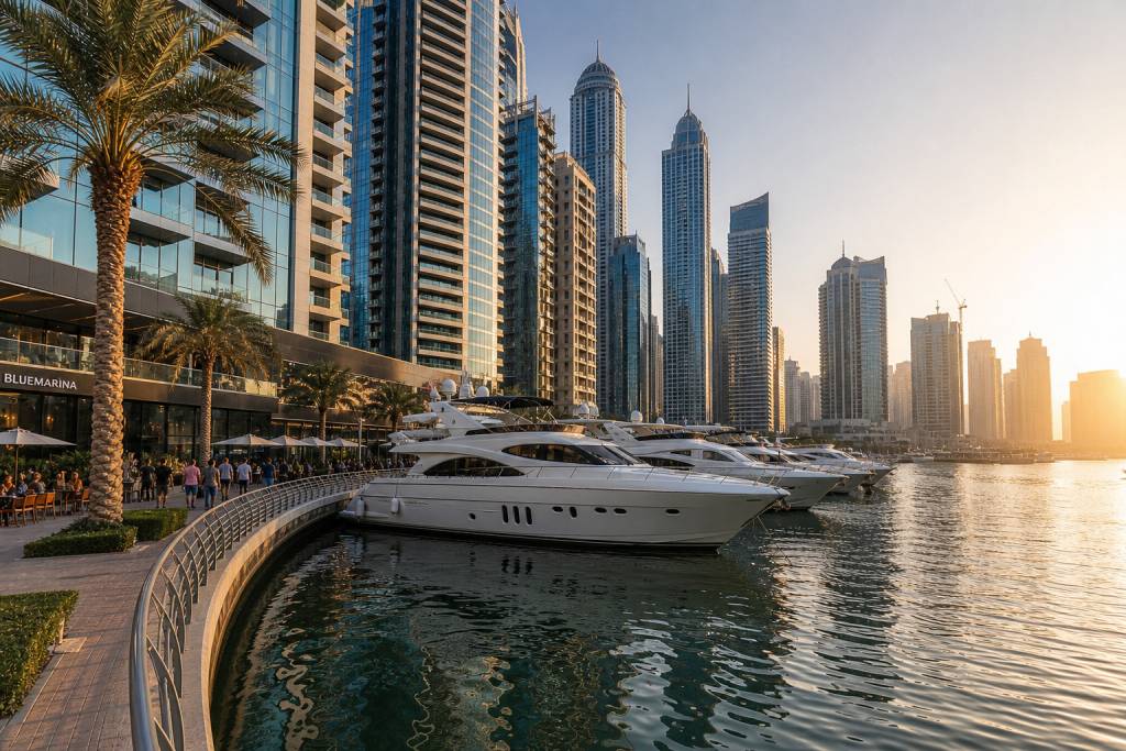Dubai Marina, Wassergeprägtes Luxus-Quartier