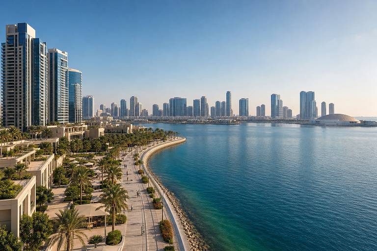 Abu Dhabi Corniche, Küstenentwicklung